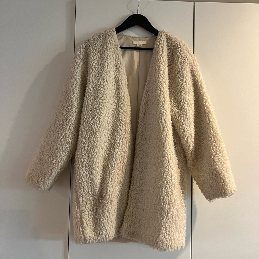 H&M Cream Teddy Jacket